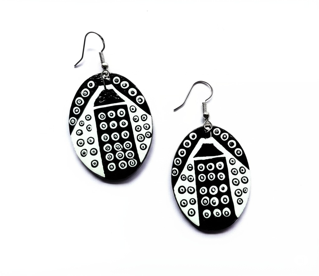 Spotted Mbadada Earrrings