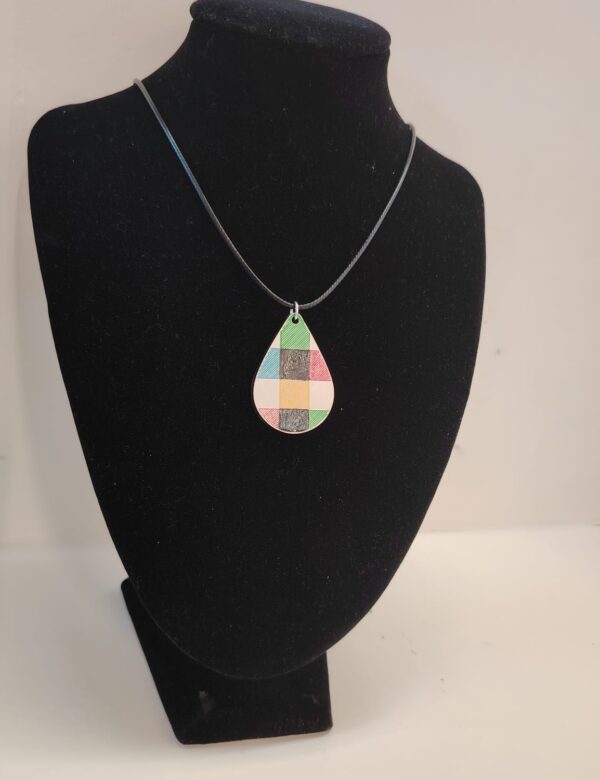 Textile Tea Drop Pendant