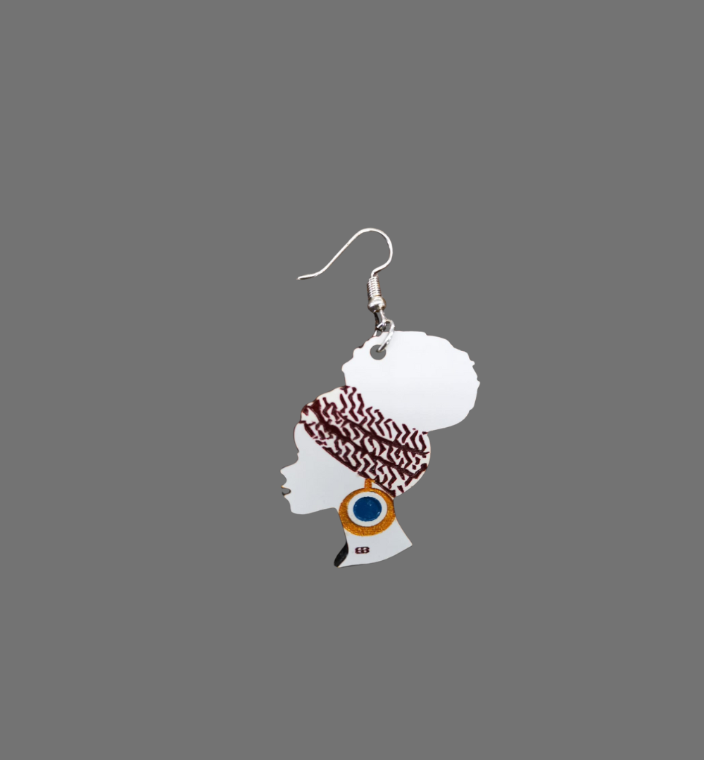 White African Queen Earrings - Image 2