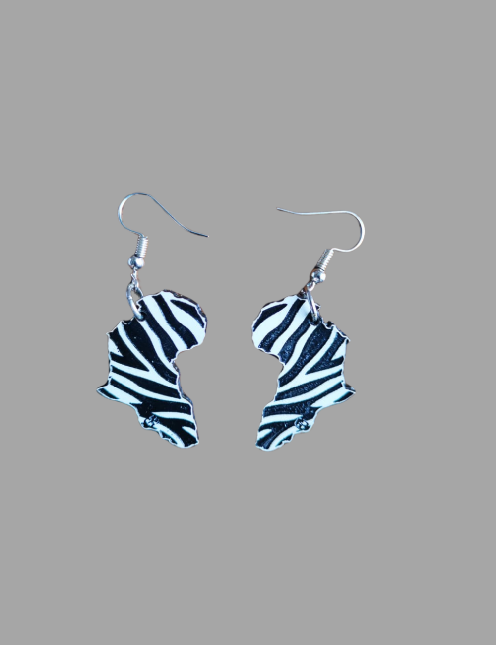 African Zebra Earrings - Image 3