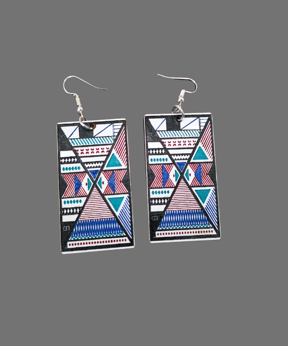 Vibrant Ndebele Geometric Drops