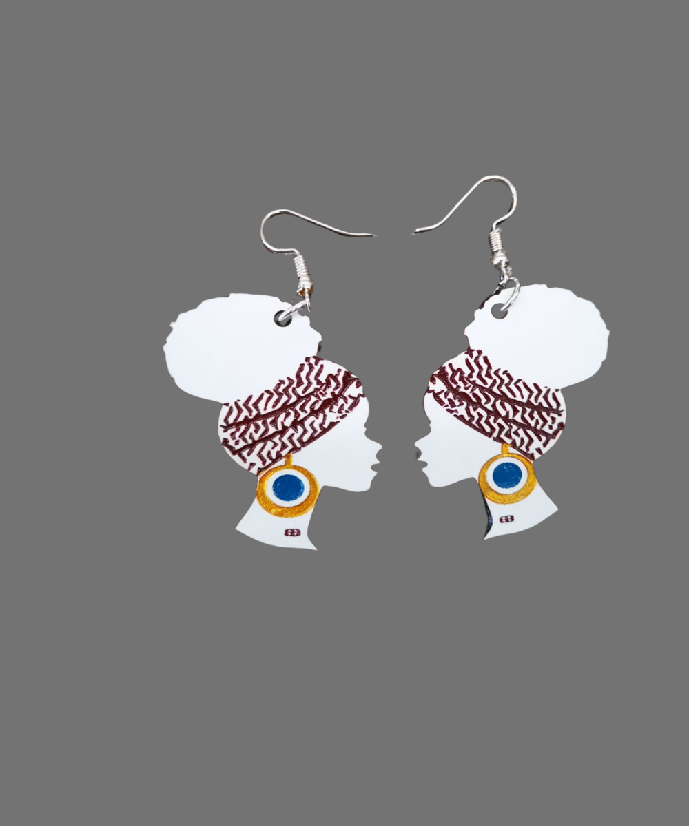 White African Queen Earrings - Image 3
