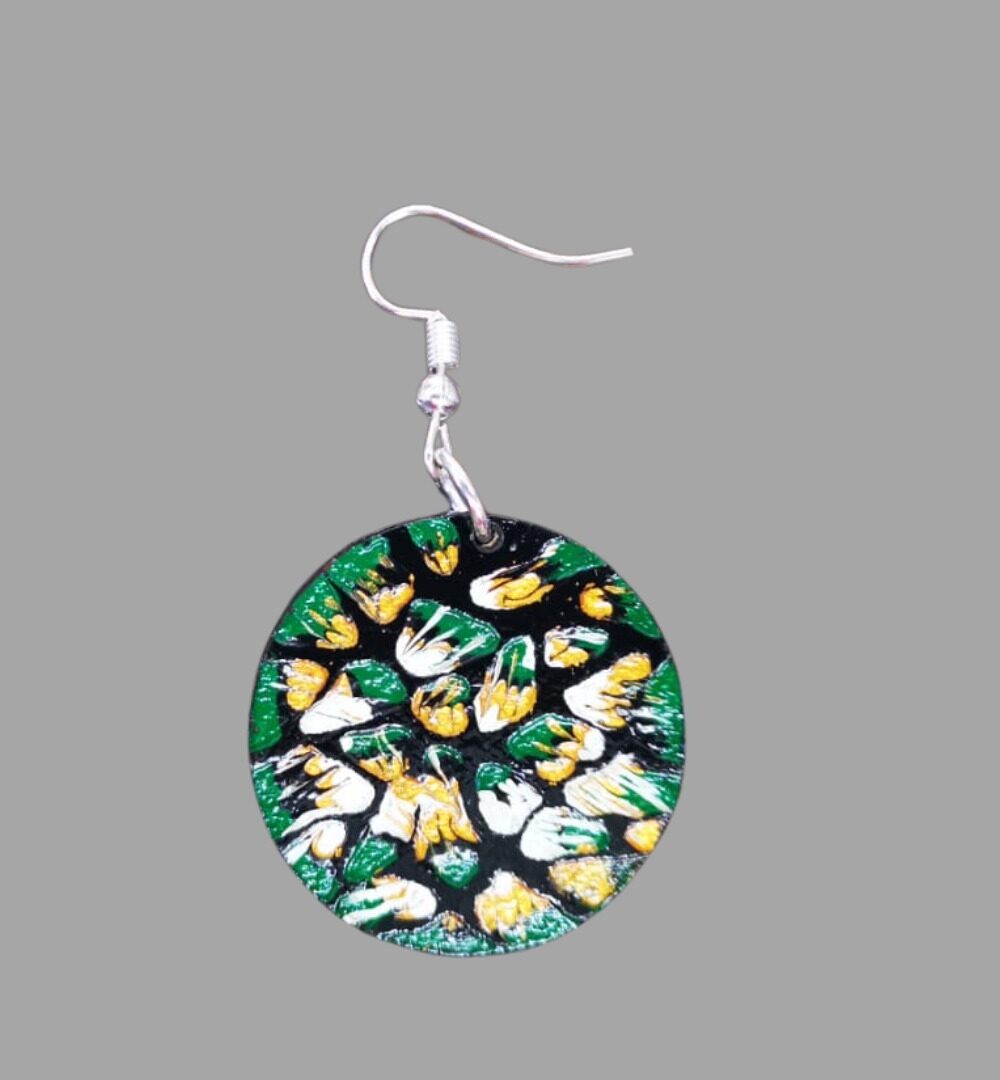 Green Gold Harmony Earrings - Image 2