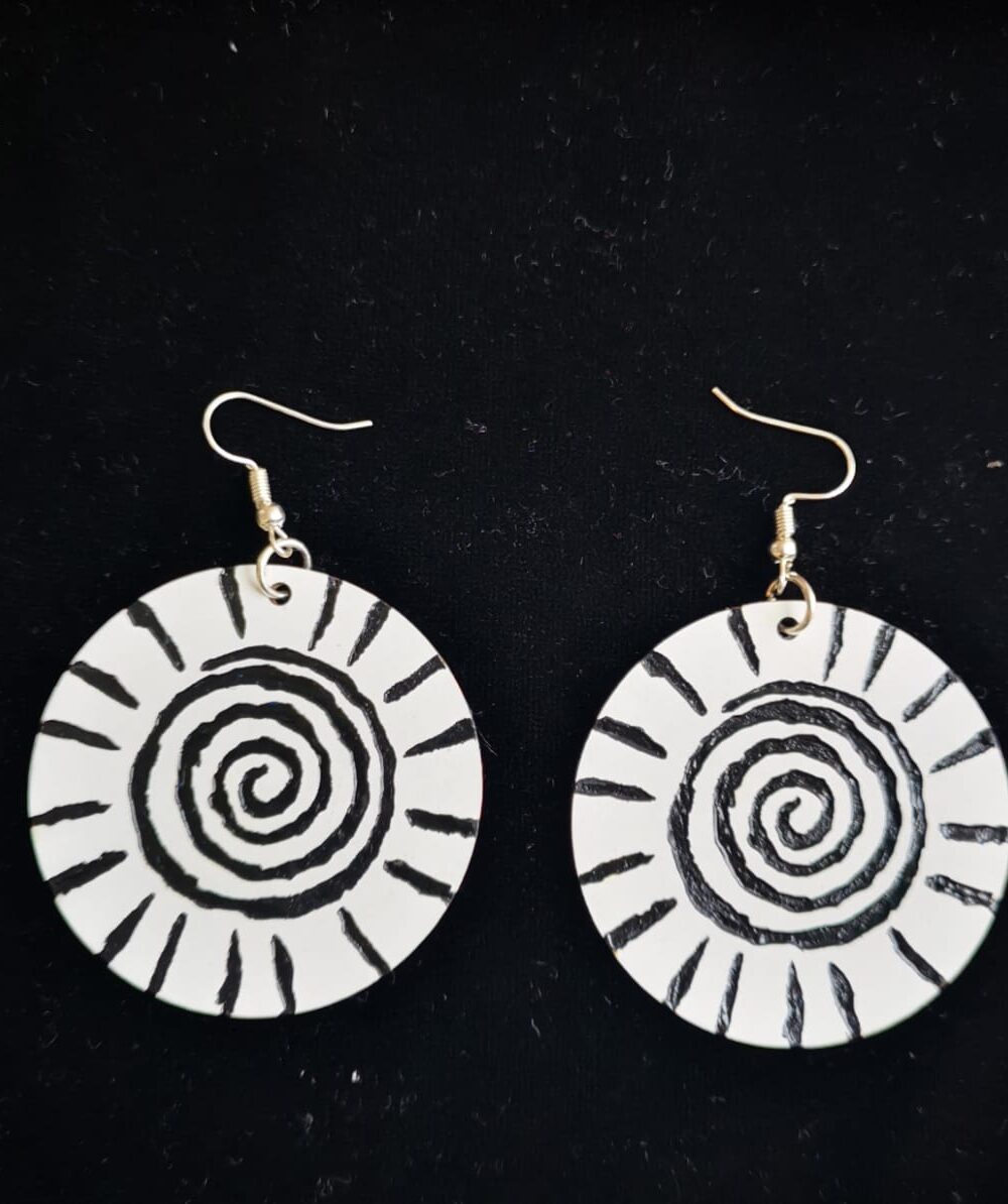 Spiral Grace – Bold Statement Earrings - Image 2